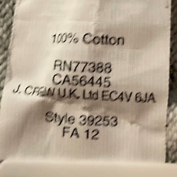 J.Crew 100% Cotton Men’s Sweater Grey Color Size XL - Picture 6 of 7